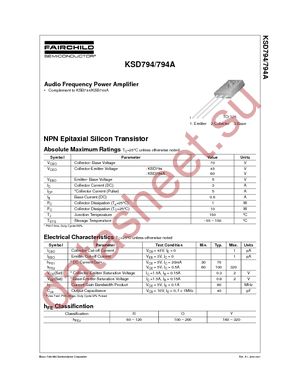 KSD794AYS datasheet  